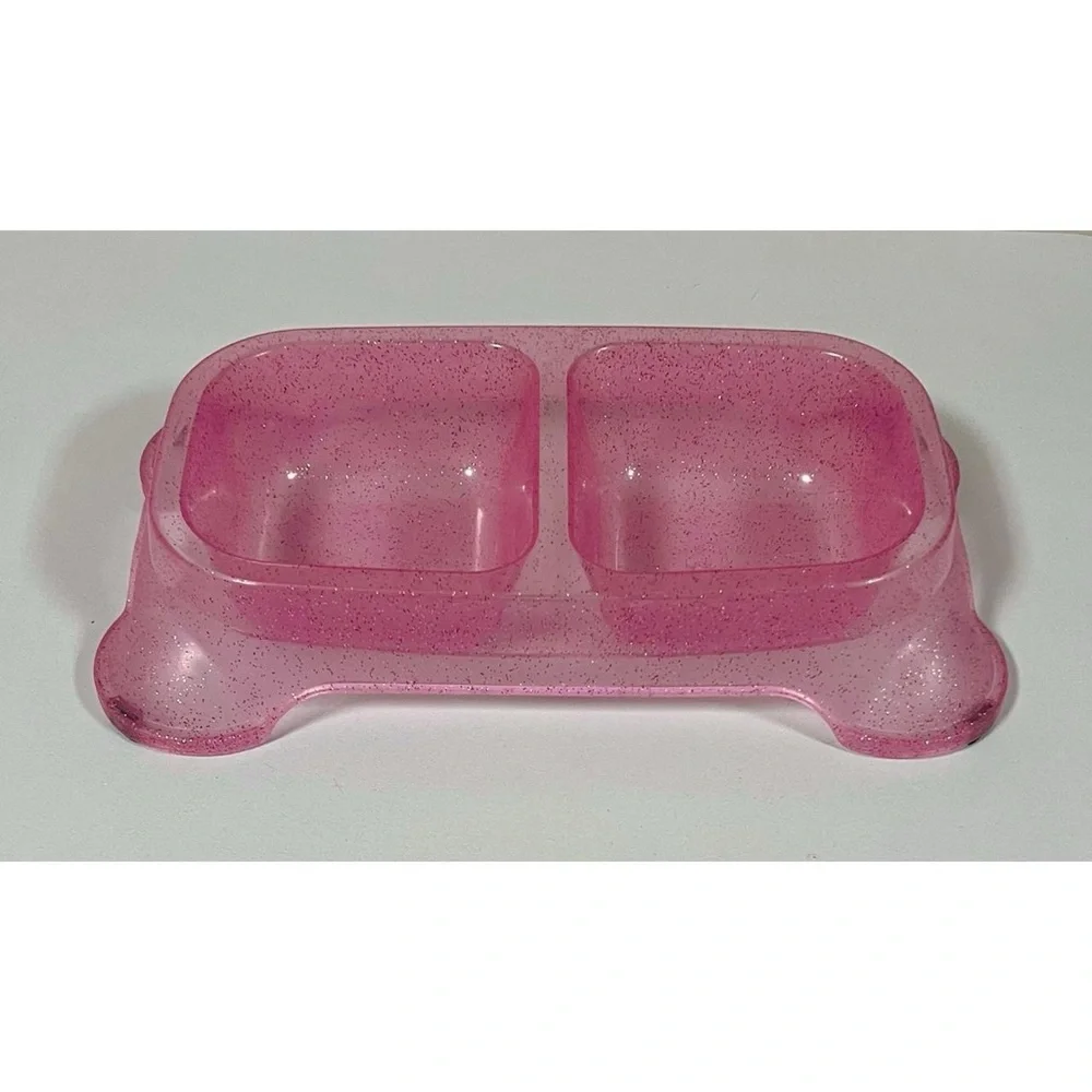 Pink Glitter Pet Cat Dog Food Water Bowl 🩷 #bowl #pet #pets #cat #dog